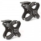 X-Clamp, Textured Black, Pair, 1.25-2.0 Inches