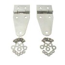 Hood Hinges, Stainless Steel, 76-95 Jeep CJ and Wrangler