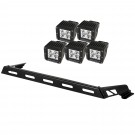 Hood Light Bar Kit, 5 Cube LED Lights, 07-15 Jeep Wrangler (JK)