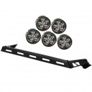 Hood Light Bar Kit, 5 Round LED Lights, 07-15 Jeep Wrangler (JK)
