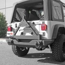 Tire Carrier, XHD Rear Bumper, 76-06 Jeep CJ and Wrangler
