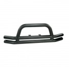 3-Inch Double Tube Front Bumper, Black, 76-06 Jeep CJ and Wrangler