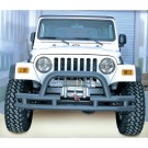 3-Inch Double Tube Front Winch Bumper, Hoop, 76-06 Jeep Models