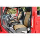 Neoprene Front Seat Covers, Black and Tan, 11-15 Jeep Wrangler (JK)