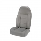High-Back Front Seat, Non-Recline, Gray, 76-02 Jeep CJ and Wrangler