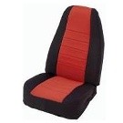 Neo Seat Cvrs Frt Blk/Red for 76-90 Wrangler