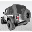 XHD Sailcloth Soft Top, Black, Tinted Windows, 97-06 Jeep Wrangler TJ