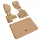 Floor Liners, Tan, Front/Rear/Cargo, 08-13 Jeep Liberty