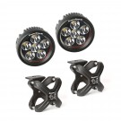 X-Clamp & Round LED Light Kit, Small, Textured Black, 2-Piece