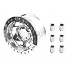 17" Aluminum Beadloclk Wheel, (6 on 5.5" w 3.75" BS), Black Segmented Ring (with lug nuts)