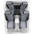 Neo Seat Cvrs Frt Blk/Chr for 07-12 WRANGLER JK 2/4DOOR