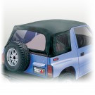 Soft Top, Black Denim, Clear Windows, 88-94 Suzuki Sidekicks