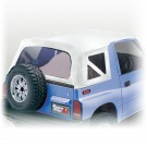 Soft Top, White Denim, Clear Windows, 88-94 Suzuki Sidekicks