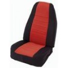 Neo Seat Cvrs Frt Blk/Red for 91-95 Wrangler